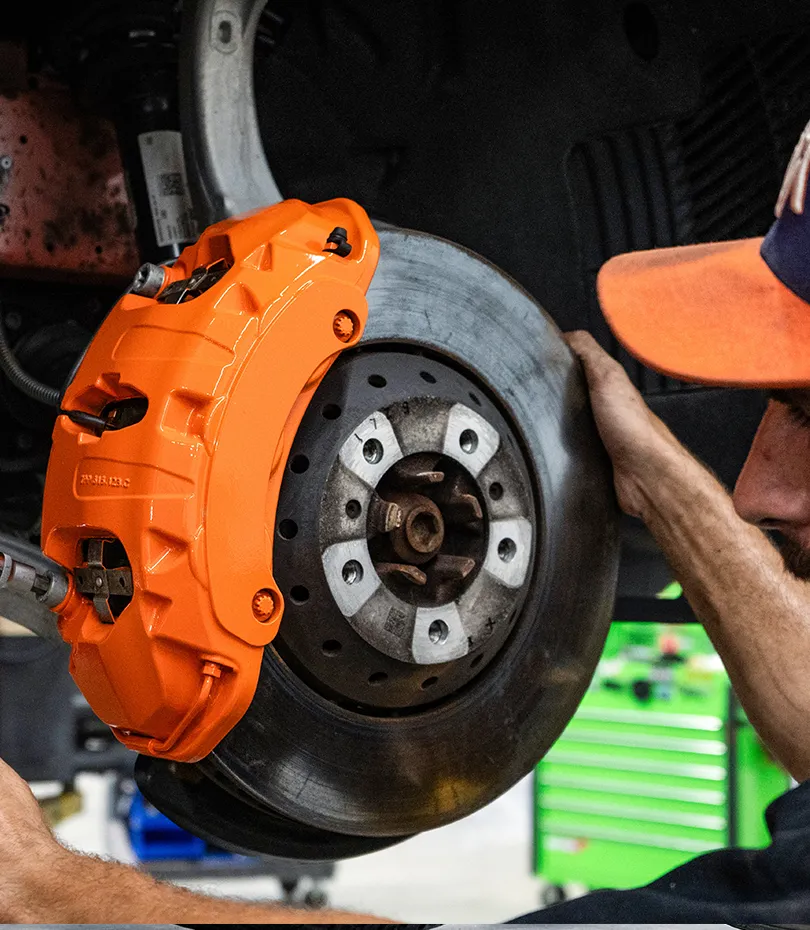 painted brake caliper